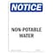 Signmission OSHA Notice, 5" Height, Non-Potable Water Sign, 5" X 3.5", Portrait OS-NS-D-35-V-15101 - alternate 1